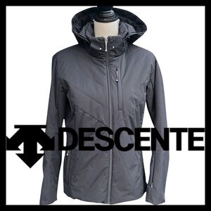 Descente Black Hooded Multiple Pocket Removable Powder Skirt Ski Jacket (10)